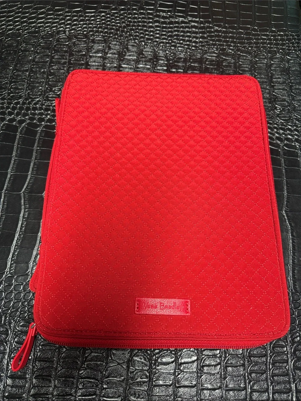 Vera Bradley Red Quilted Iconic Tablet Tamer Organizer